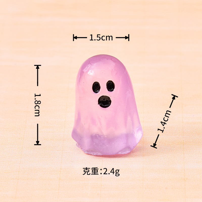 跨境新品夜光小幽灵桌面小摆件 万圣节diy装饰品挂件迷你车载配件|undefined