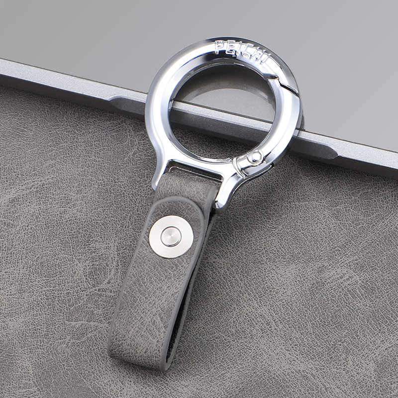 Llavero de coche de negocios transfronterizo llavero de cuero de alta gama para hombre colgante de metal de regalo personalizado simple