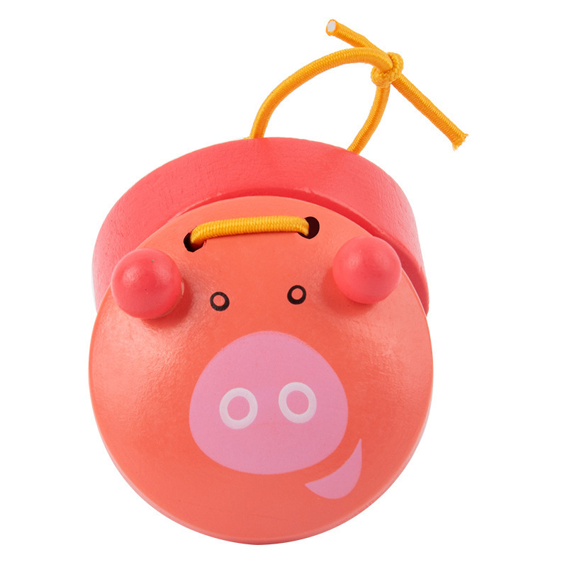 Castañuelas de madera Weiweihu, animales creativos, orejas pequeñas, percepción musical infantil, juguetes de educación temprana Montessori, castañuelas pequeñas