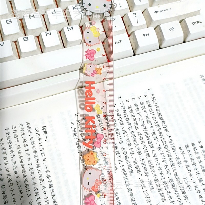 Bonito y creativo Sanrio dibujos animados acrílico Mayday regla transparente estudiante de escuela primaria juego de regla de papelería especial