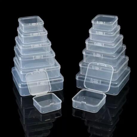 5.5cm Square Pp Plastic Semi-Transparent Packaging Box with Lid for Small Items, Parts, and Jewelry