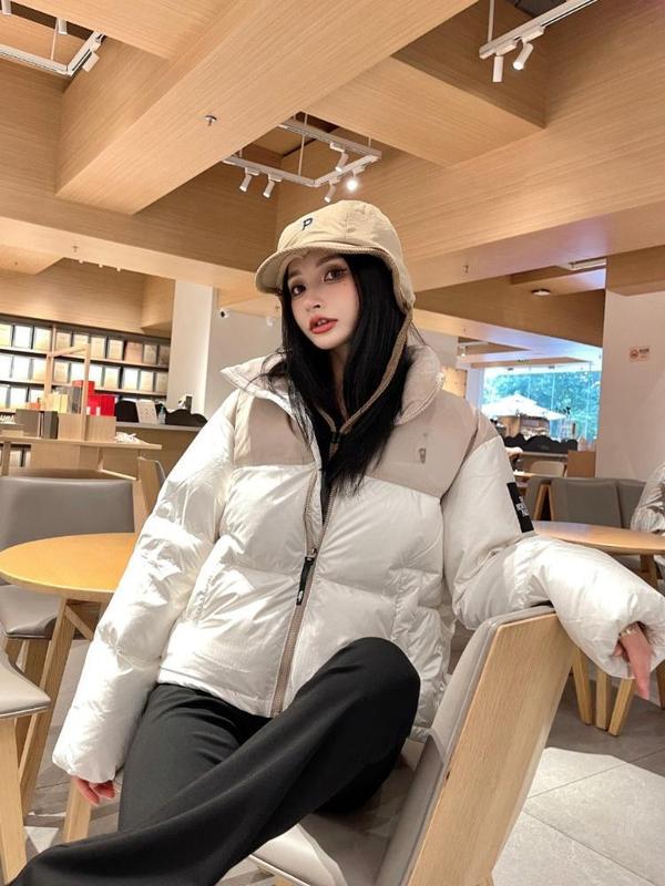 2026新款时尚达人北家脸面82b肯豆短款女士短款高腰型外套羽绒服|undefined