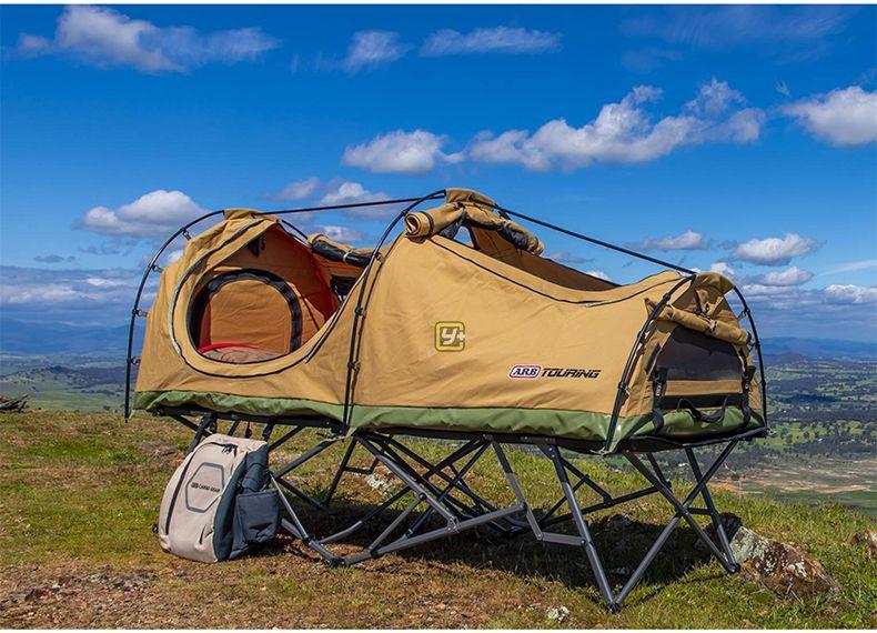 Outdoor car-mounted single-person folding bed, tent, camping cot, moisture-proof, portable travel bed