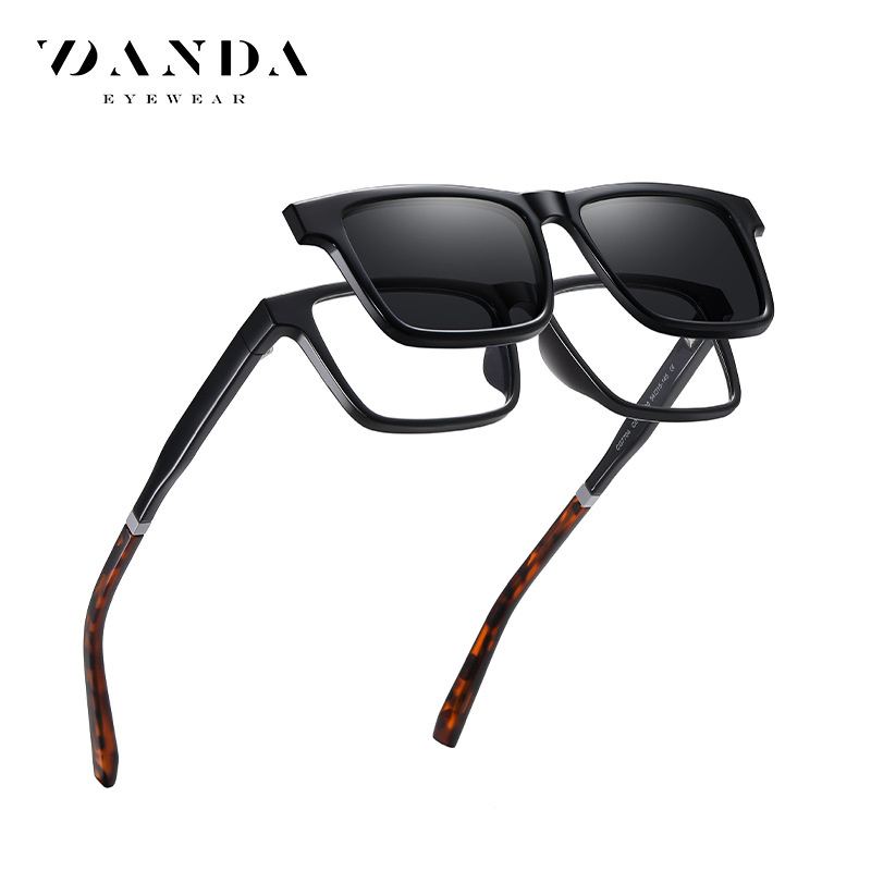 CG7703 ultra-luz TR90 miopía magnética gafas polarizadas hombres y mujeres gafas de sol cuadradas conductor conducción gafas de sol polarizadas