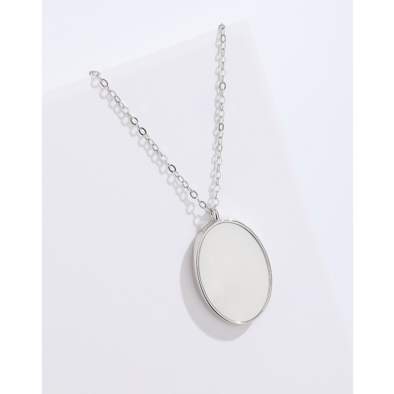 925 plata esterlina blanco fritillary colgante collar femenino nicho ins frío estilo clavícula Cadena de todo partido simple temperamento suéter cadena