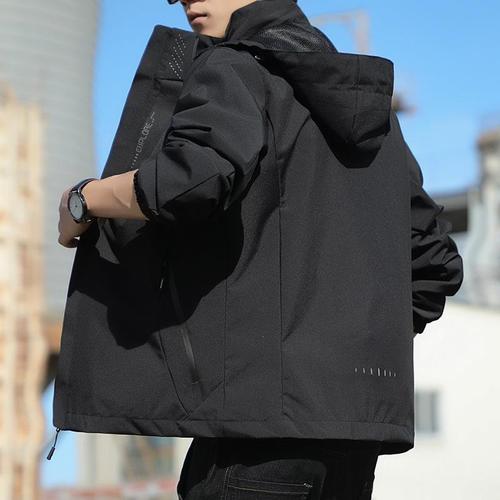 Men's Windproof Waterproof Outdoor Windbreaker Spring and Autumn Thin Jacket Trend Brand Tibetan Couple Single Layer Hiking Clothes for Women