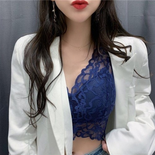 Lace Bra for Women, Beautiful Back Bra for Women, Student No Cup Bra, Lace Sports Bra, Push-up Anti-Sagling Bra, Wrap Bra