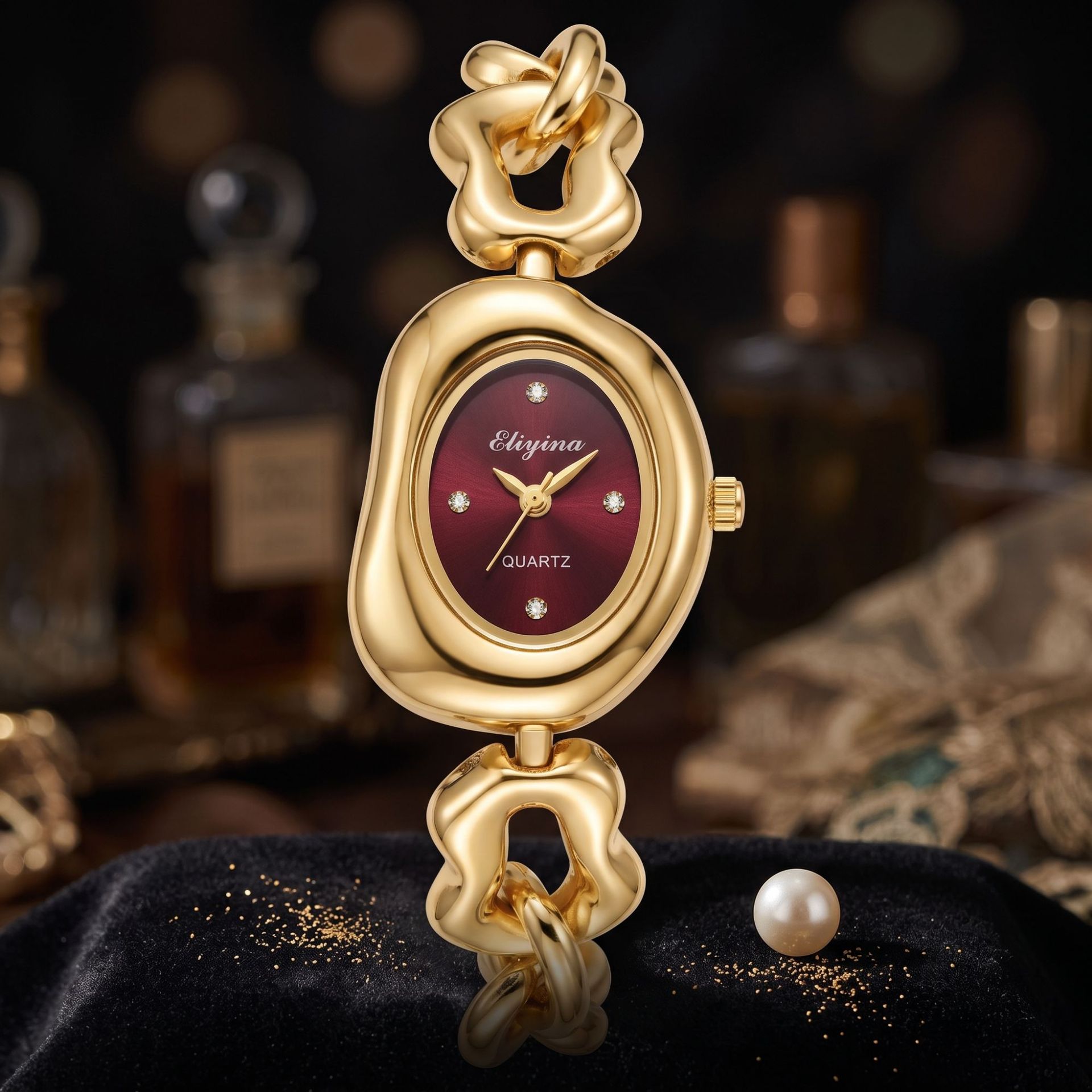 5-teiliges Damen-Quarzuhr-Set mit Armband