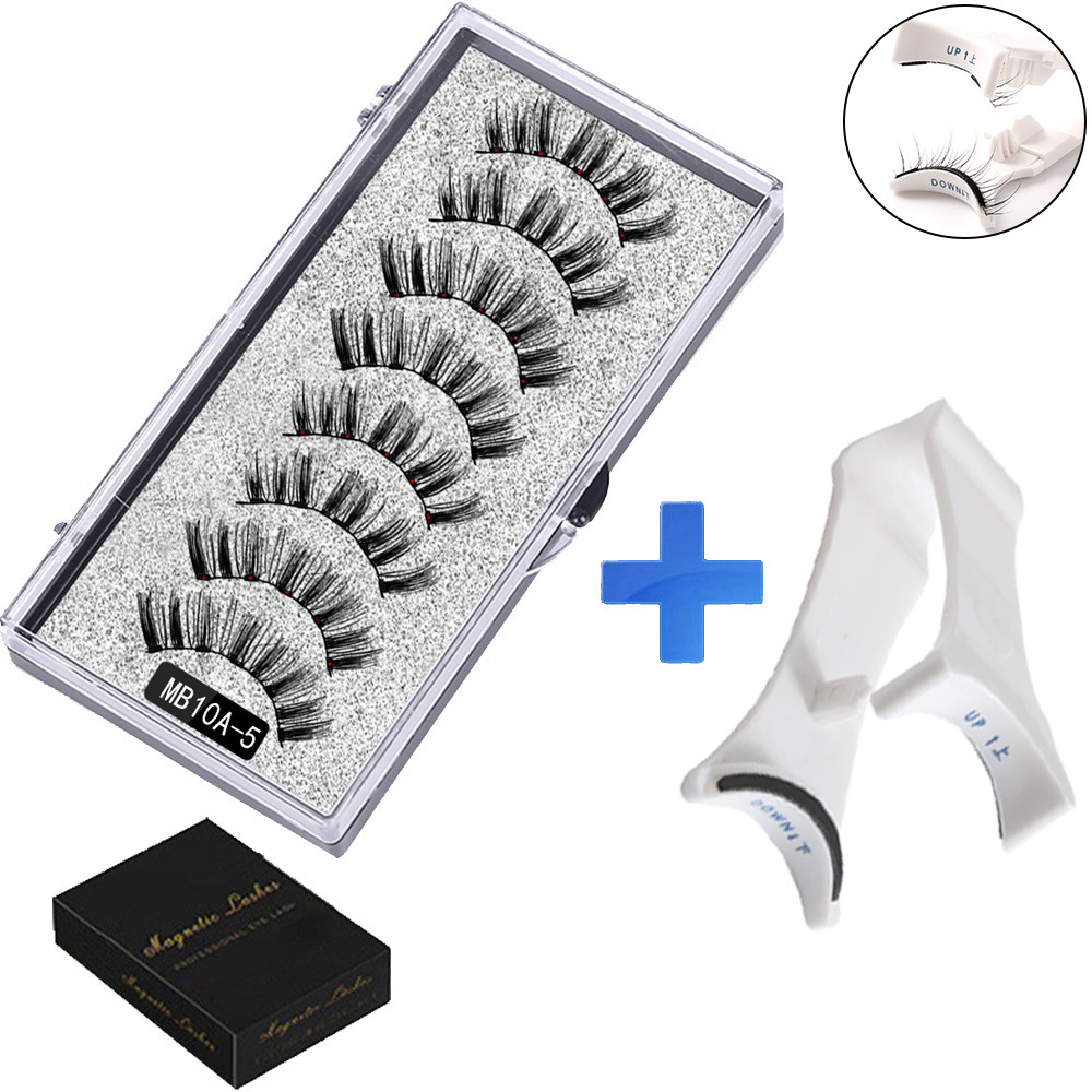 Pestañas postizas de succión magnética transfronteriza dos pares de pestañas cuánticas pestañas gruesas y delgadas al por mayor 5 pestañas magnéticas