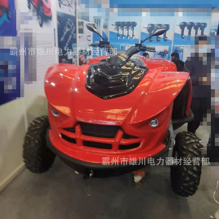 Водная спасательная лодка-амфибия в живописной местности