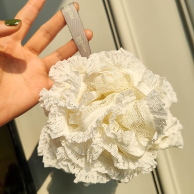 new pattern thickening Lace Bath ball Aesthetic Large Mirabilis jalapa Supersoft Bath ball take a shower Chopping Bath rub wholesale