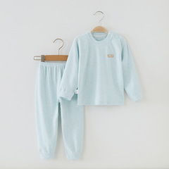 Children's pure cotton autumn shirt and pants for boys and girls, soft colorful cotton baby warm full cotton infant innerwear set autumn and winter