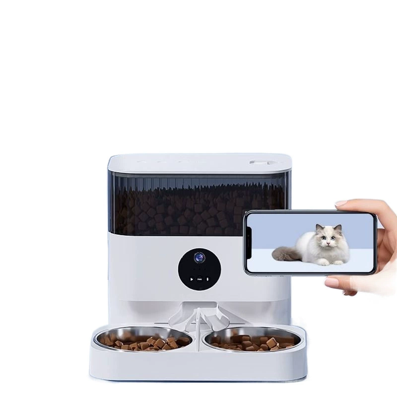 Multi-cat automatic feeder timed and quantitative pet intelligent feeding machine cat double bowl remote feeding machine