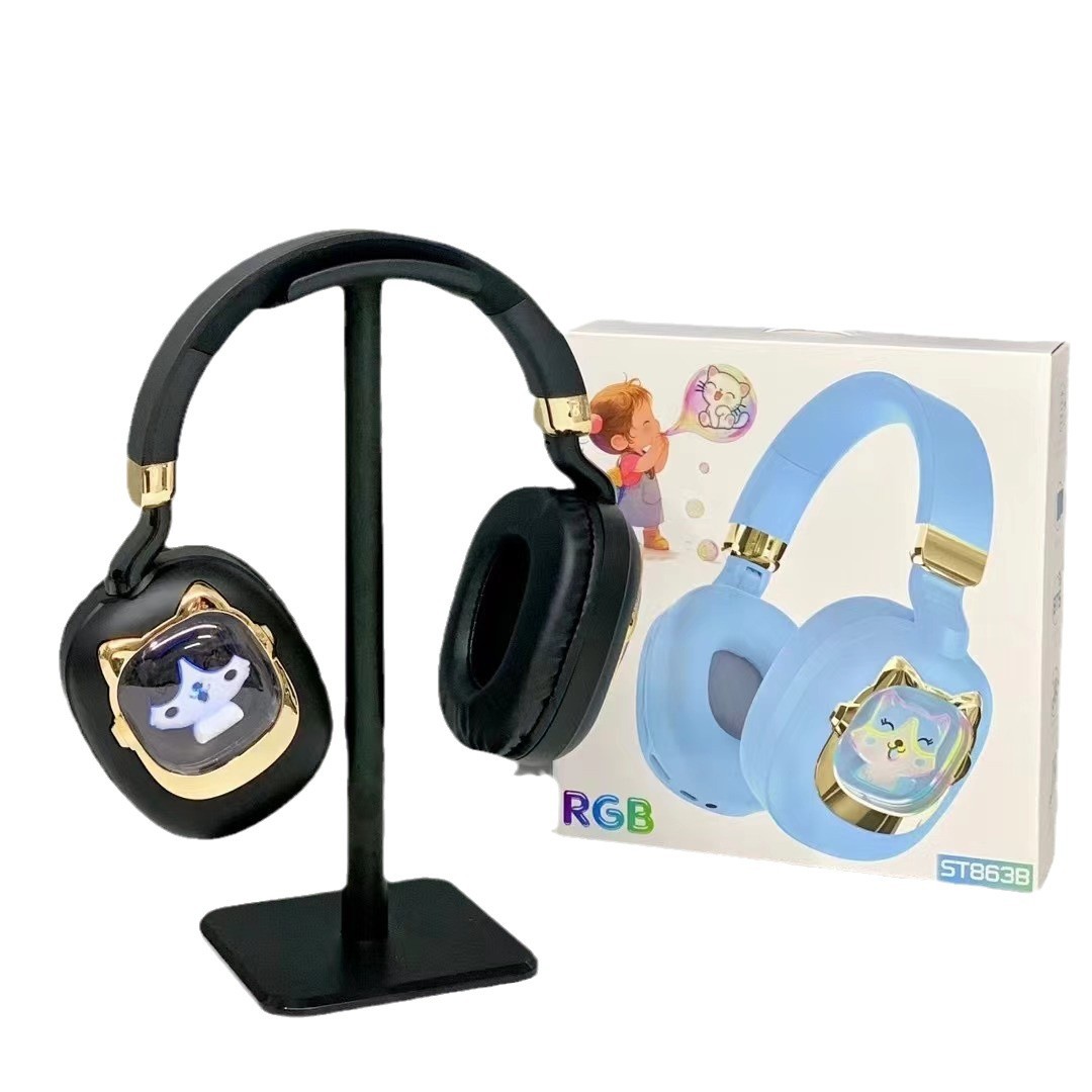 Nuevos auriculares creativos de la cápsula de dibujos animados para gatos auriculares auriculares Bluetooth auriculares inalámbricos ST863