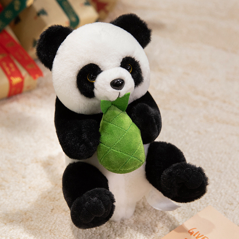 Transfronterizo codicioso capibara muñeca del delfín muñeca de peluche brotes de bambú panda gigante pequeño mapache muñeca de tela mujer