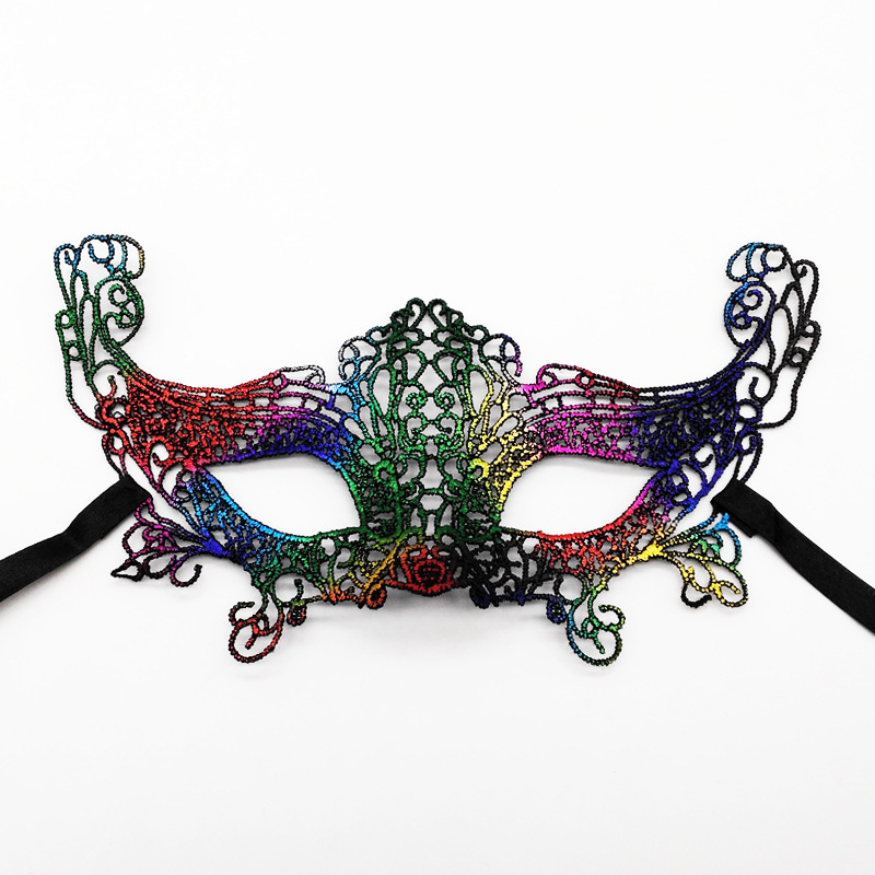 Máscaras de encaje transfronterizas, máscaras de encaje de fiestas de Halloween, máscaras de ojos especiales para carnaval de Halloween