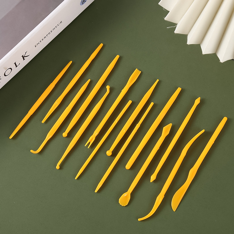 Clay Tools 14-Piece Plastic Sculpting Set Pottery Model Shaping Embossing 28-Piece Knife Set Creative Educational Clay Tools 14-Piece Plastic Sculpting Set Pottery Model Shaping Embossing 28-Piece Knife Set Creative Educational