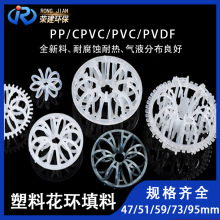 聚丙烯带刺花环填料 吸收塔洗涤塔用 pp cpvc pvc pvdf花环填料