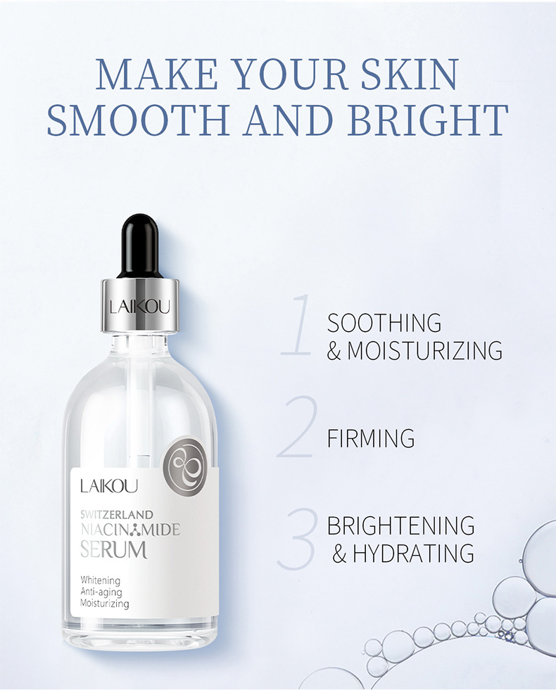 Laikou Swiss Niacinamide Essence 100ml Brightening Skin Tone Hydrating and Moisturizing Essence Skin Care Product Cross-border manufacturer undefined