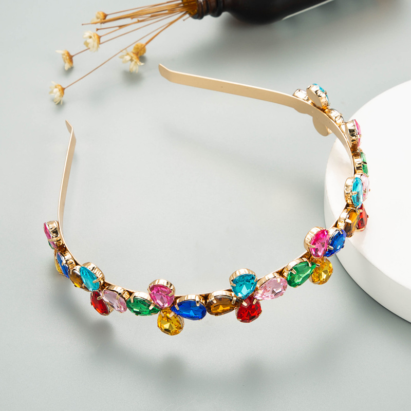 Fashion Alloy Rhinestone Flower Headband display picture 4