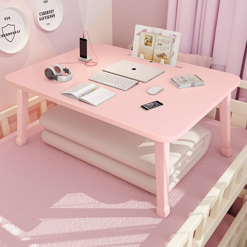 Student Dormitory Study Table, Bed Table, Bed Desk, Folding Small Table, Bedroom Bay Window Sitting Table, Lazy Table