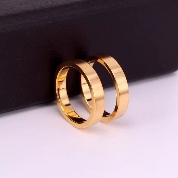 J2-311 Trendy Matte Sand Surface Index Finger Ring Popular Brushed Outer Sand Inner Smooth Unisex Couple Rings