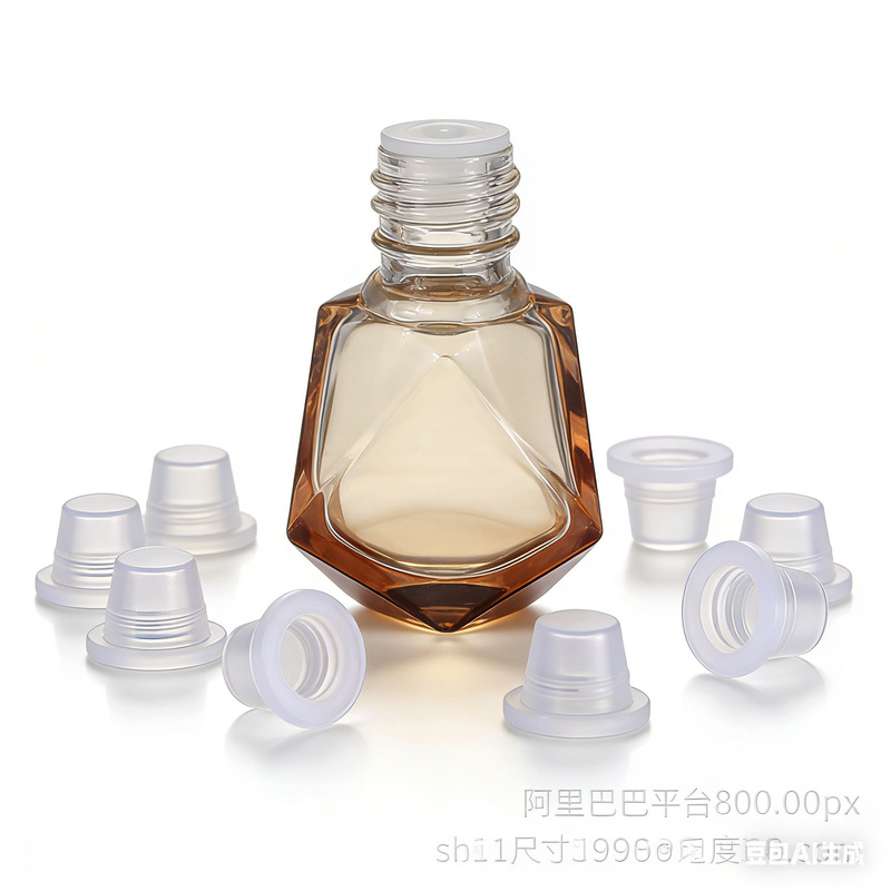 13mm Glass Bottle Inner Stopper, Concave Stopper, Pendant Bottle Plug, Inner Diameter 7.68mm, 13mm, Exclusively for Cross-Border Supply
