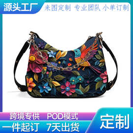 一件起订来图定制女士手提包托特包跨境热卖POD链条单肩包挎包