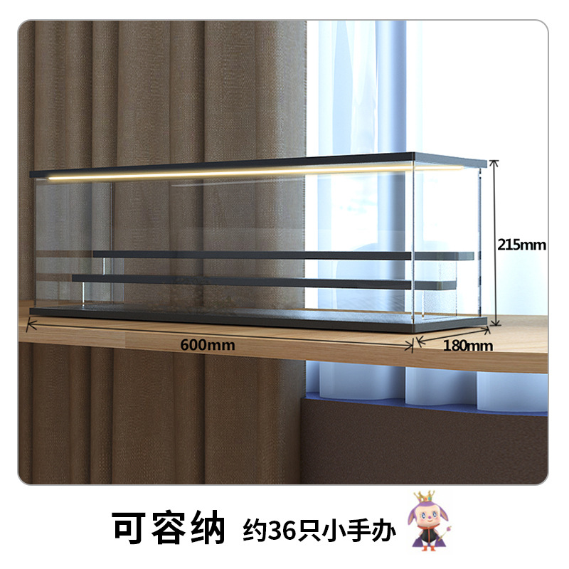 Caja de almacenamiento de rack de burbuja Caja de exhibición de acrílico mate caja de luz hecha a mano transparente de moda Lego estante de exhibición grande