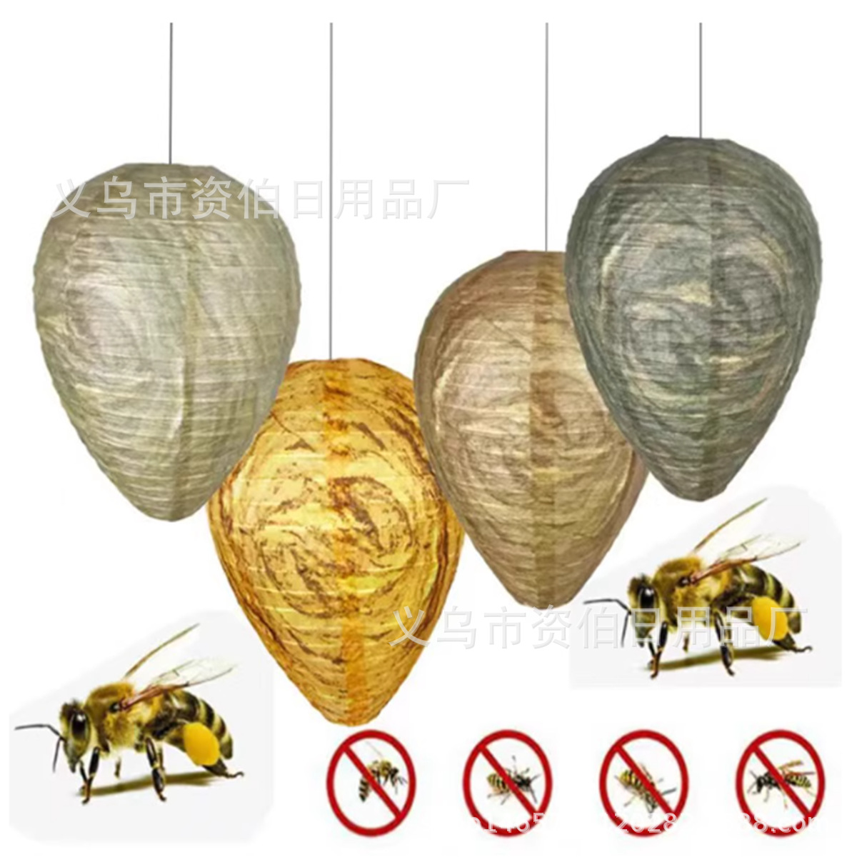 アマゾン速売通屋外防水滅スズメバチ満印布提灯がスズメバチの紙提灯を追い払う抑止力