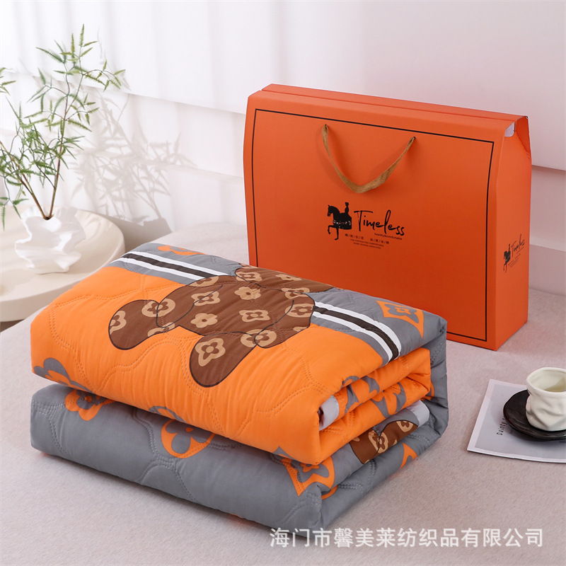 Summer Quilt for Double Student Dormitory, Thin Quilt Core, Washable, Air-Conditioned Quilt, Machine Washable, Modern Simple Style