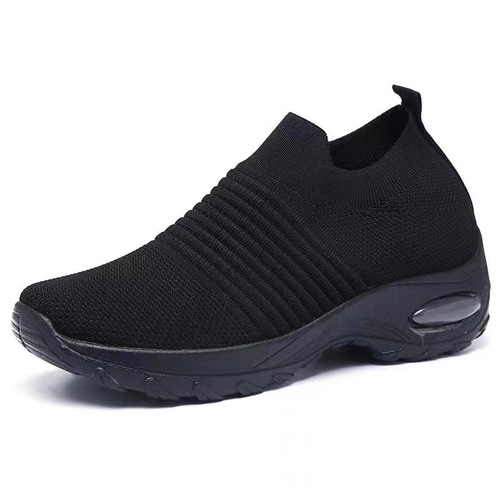 Large size flyknit sports casual sway shoes with air cushion and high elasticity, trendy and fashionable sock shoes