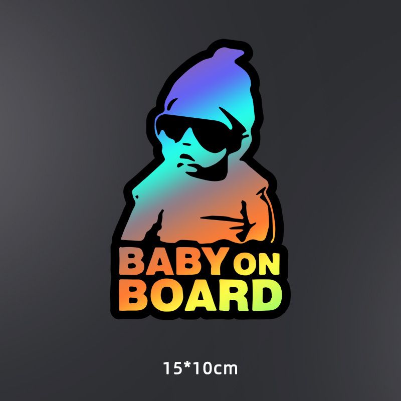 BABY ON BOARD 마이차오 키즈-컬러풀 레이저 [15x10cm]