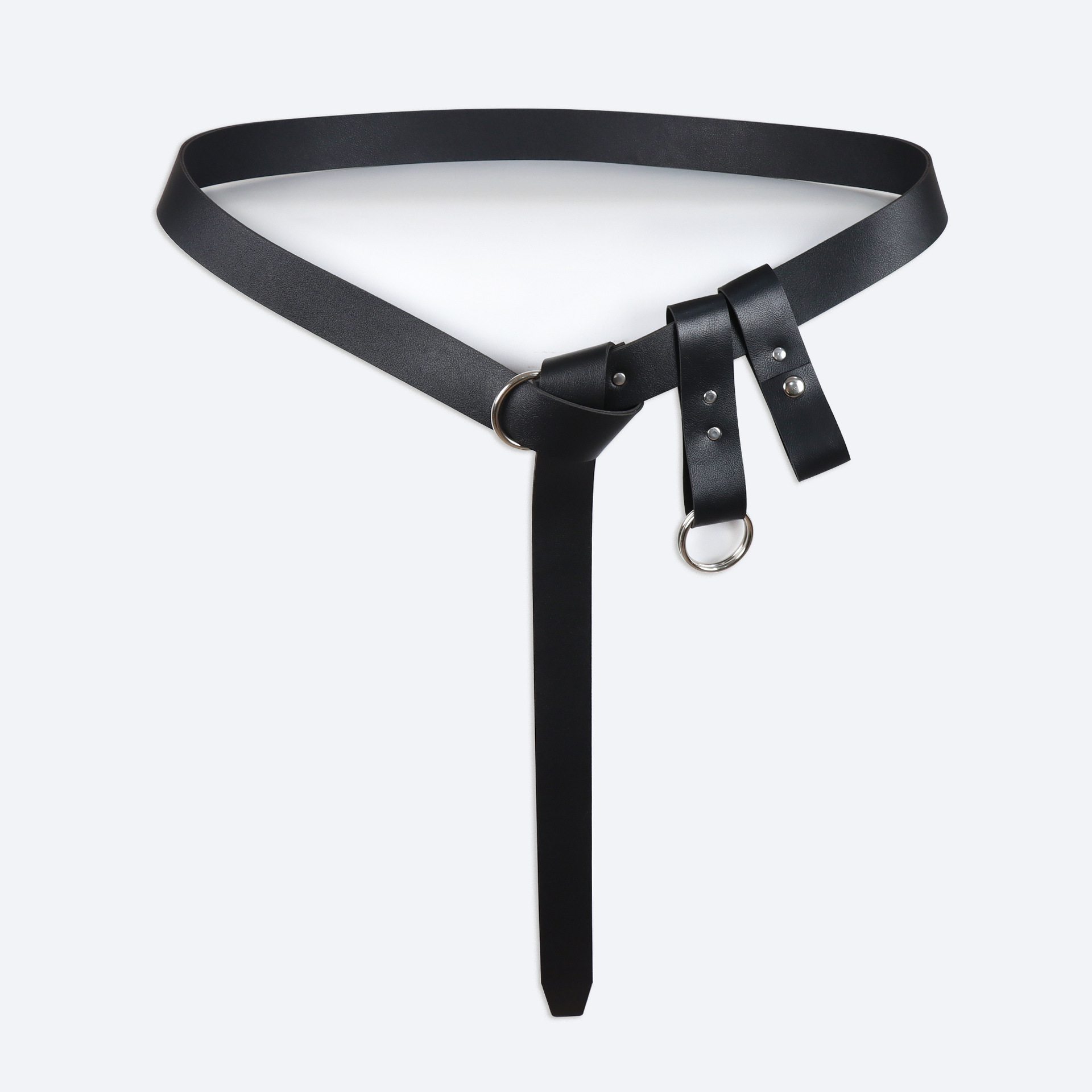 블랙 3종세트 (벨트+허리고리 1쌍)