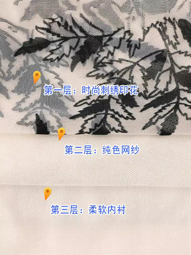 Leaves Embroidered Flower Half-length Skirt for Women - New Arrival Korean Style Fashion Pleated Net A-line Maxi Dress for Autumn and Winter