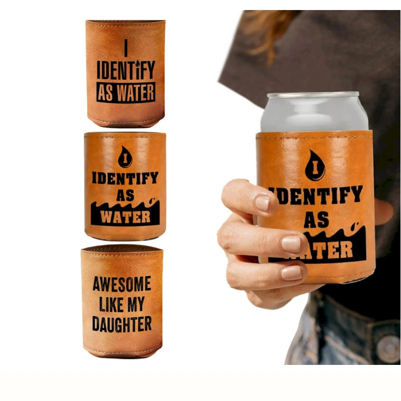 Подарок на день отца, чехол для бутылки с колой, термочехол, 330 мл, чашка для напитков, сумка для пивной бутылки, кожаный чехол
