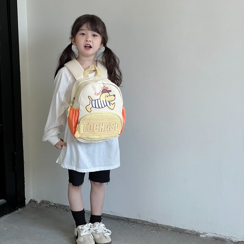 Caricaturas lindas perros, mochila para niños y niñas, nueva mochila infantil, mochila para niños con letras extranjeras, moda