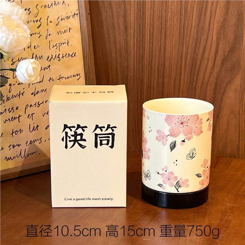 复古陶瓷筷子筒档家用台面筷子收纳盒厨房沥水防霉筷子篓|undefined