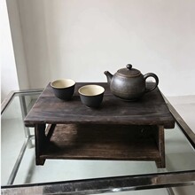 现货跨境复古实木榻榻米茶桌家用榻榻米茶几木质小矮桌飘窗木桌子