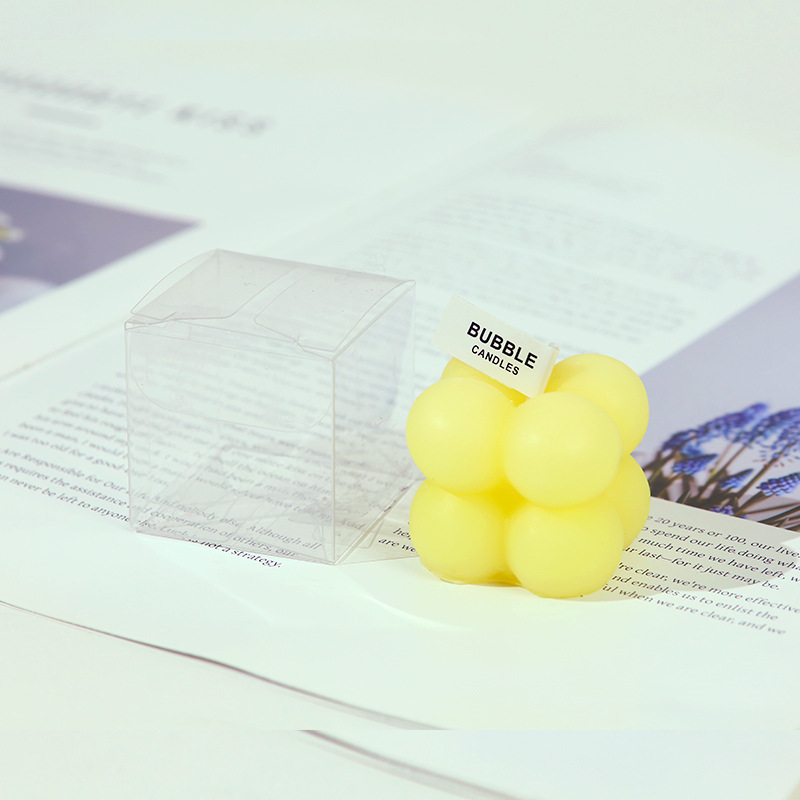 Bubble cube lys håndlavet aromaterapi duftlys gave til hjemmet_voghion.com