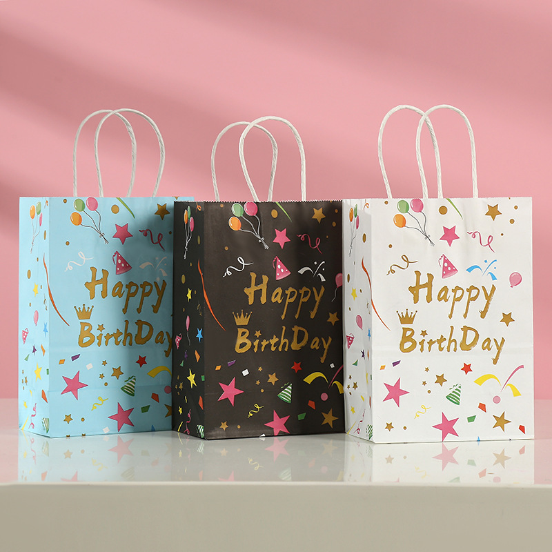 Birthday Fashion Letter Balloon Paper Party Gift Bags display picture 1