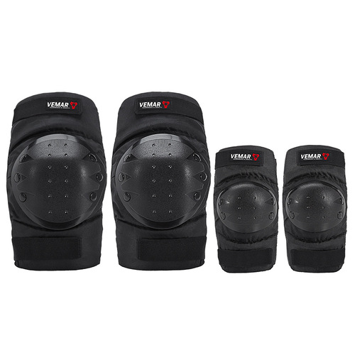 Wholesale motorcycle protective gear, off-road riding protective gear, anti-fall knee pads, elbow pads, short protective gear, four-piece set