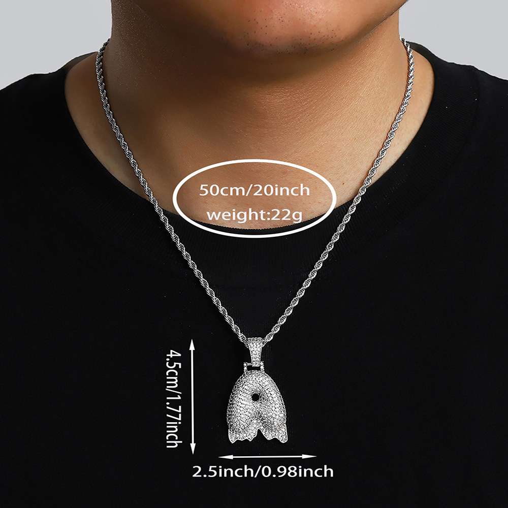 Cross-border hip hop burbuja colgante 26 letras nombre personalizado nicho accesorios de personalidad de zircon para hombres