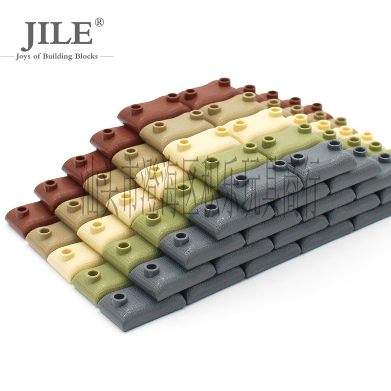 Military Base Sandbag Building Blocks World War II Scene Special Forces Build Shelters Landscape Sandbag Trench Toy Accessories