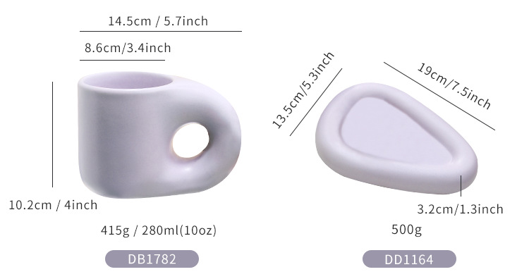 纯色胖胖咖啡杯