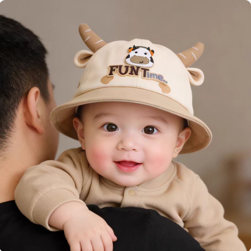Kids Casual Sun Hat UPF 50+ Baby Hat Spring And Autumn Style Children's Sun Protection, Cute Bear Design, Boys' Baseball Cap, Personalized For Girls_voghion.com