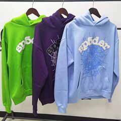 高品質オリジナル Sp5der スウェットシャツ ヘビーウェイト 450G ベルベット パーカー 男女兼用 Amazon 海外越境ベストセラー