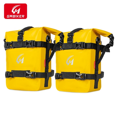 Knight Bag, Motorcycle Safety Supplies - yellow-2-pieces-5-8-liters-foldable-large-capacity-waterproof-night-riding-reflective
