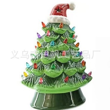アマゾンクロスボーダー樹脂クリスマスツリーデスクトップクリスマスツリーライトイルミネーションサンタクロースクリスマスツリー装飾品|undefined