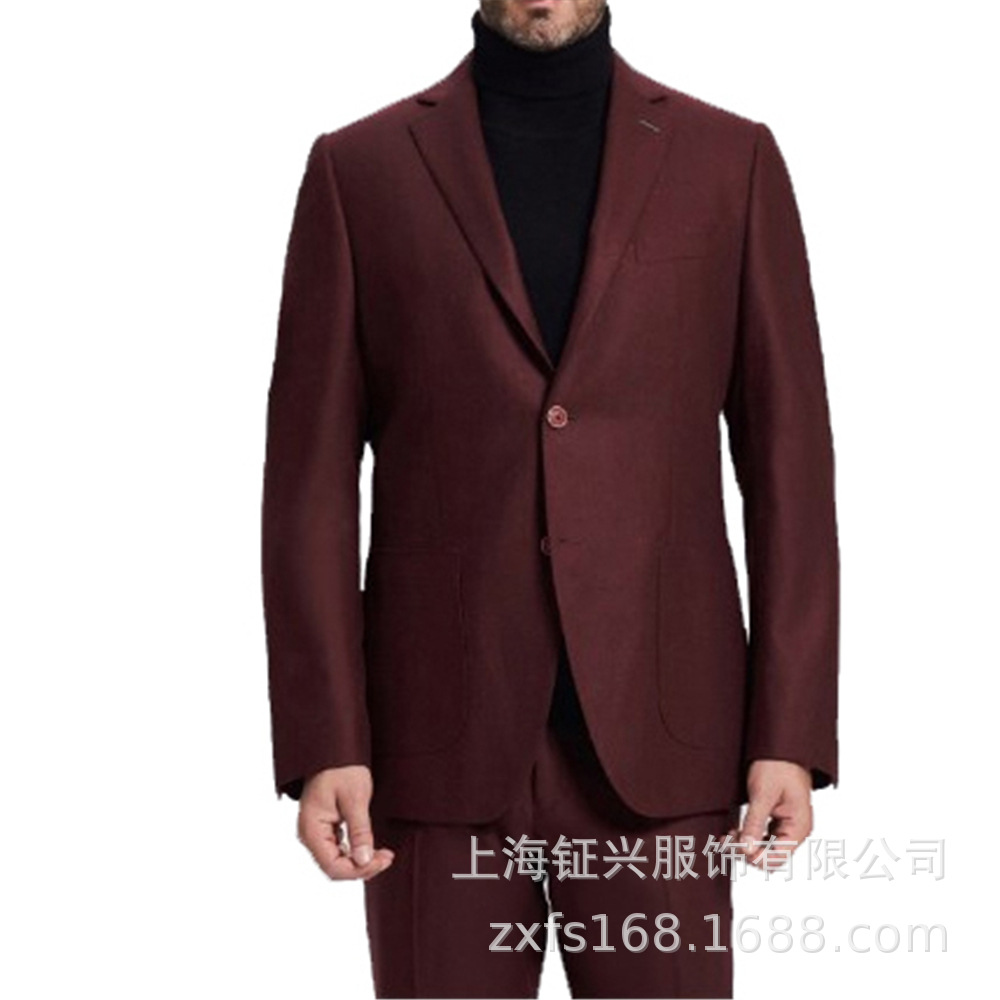 定制TR西装男士西服套装商务职业面试销售工作服修身春秋款外套